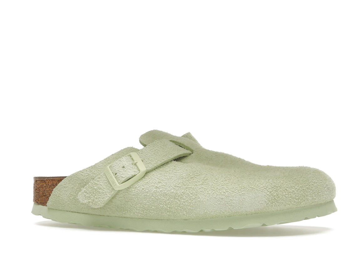 Birkenstock Boston Suede Faded Lime