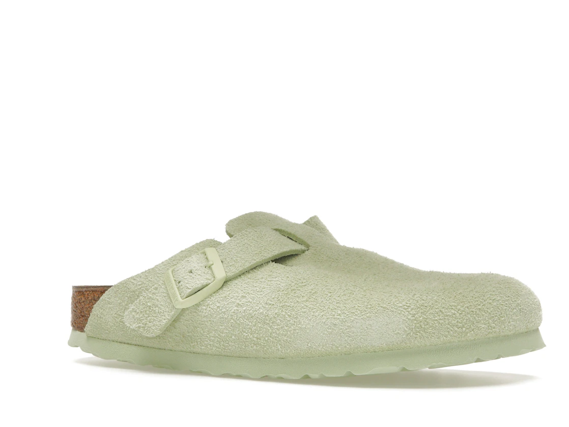 Birkenstock Boston Suede Faded Lime
