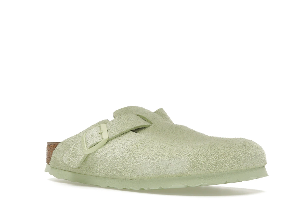 Birkenstock Boston Suede Faded Lime