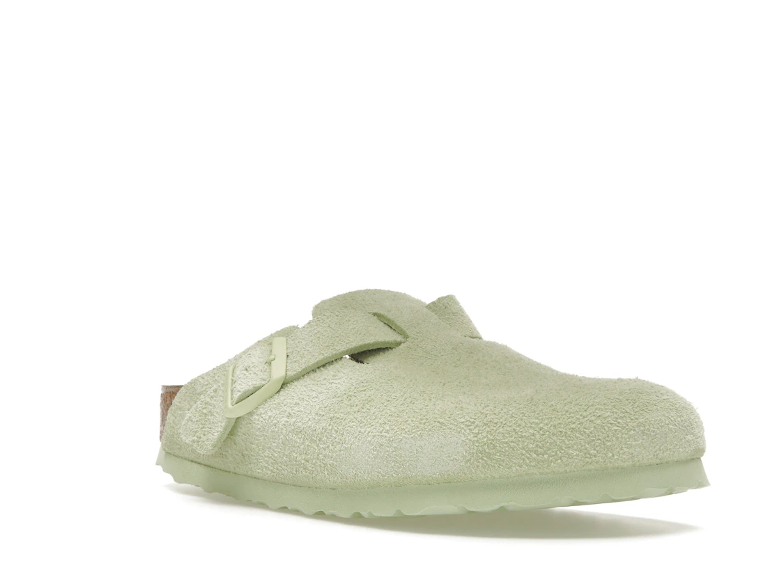 Birkenstock Boston Suede Faded Lime