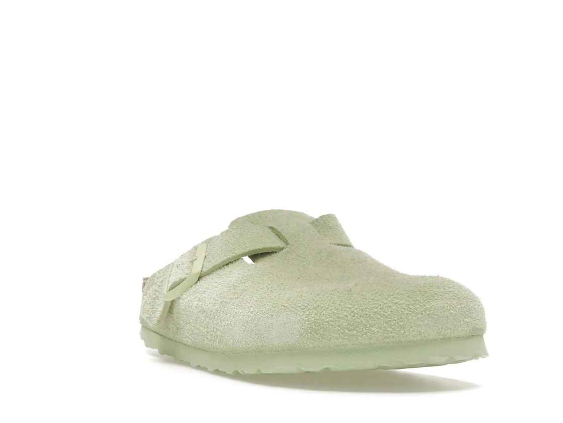 Birkenstock Boston Suede Faded Lime