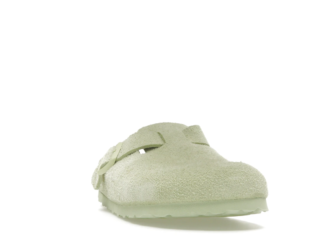 Birkenstock Boston Suede Faded Lime