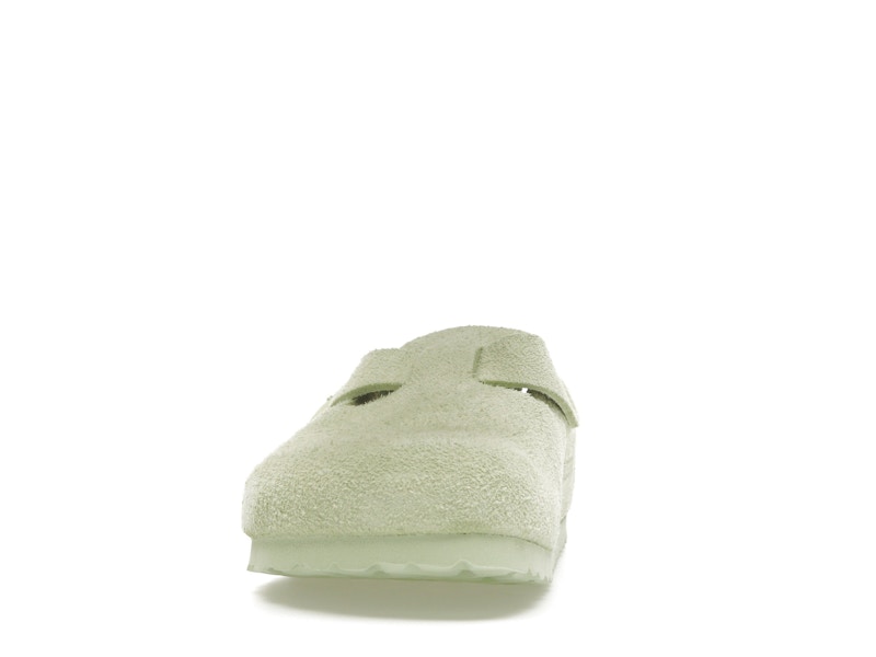 Birkenstock Boston Suede Faded Lime