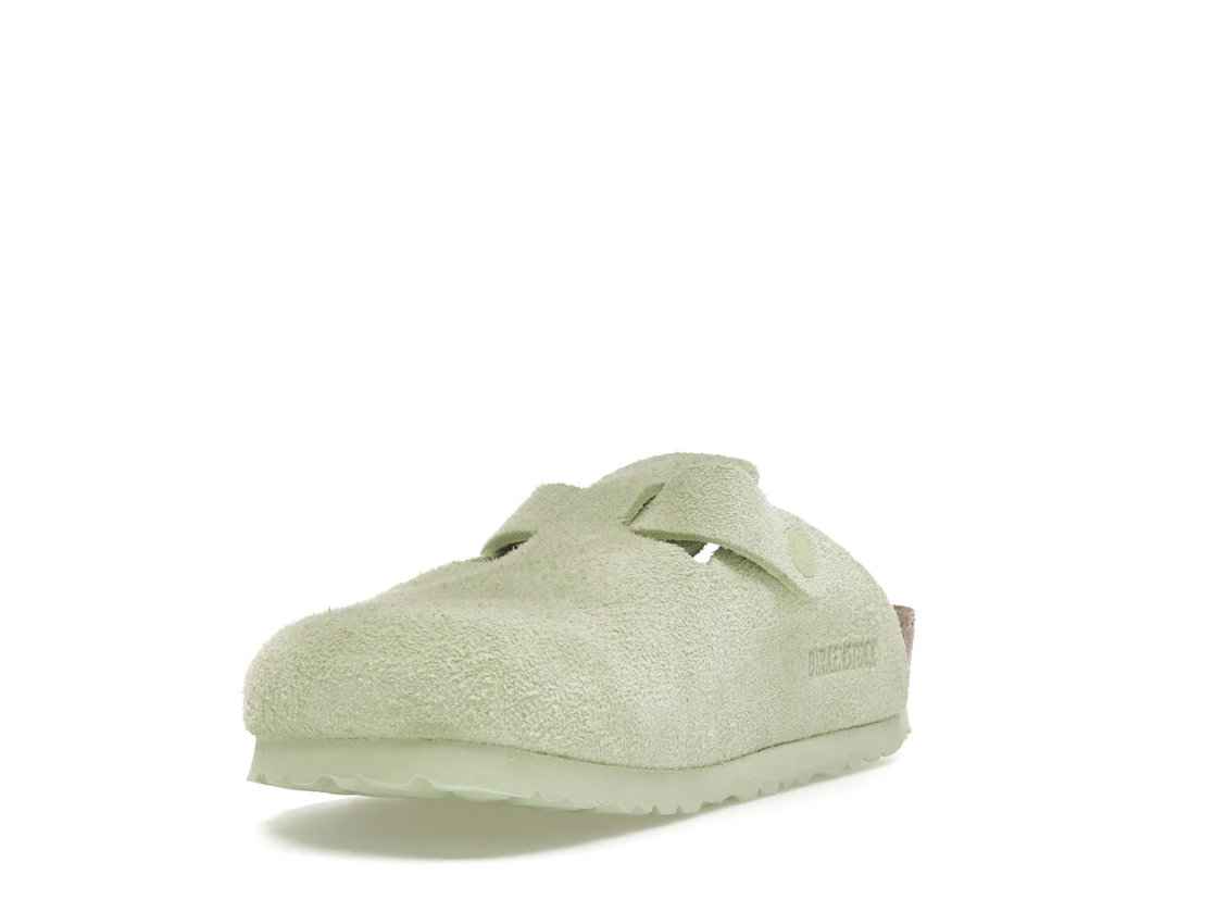 Birkenstock Boston Suede Faded Lime