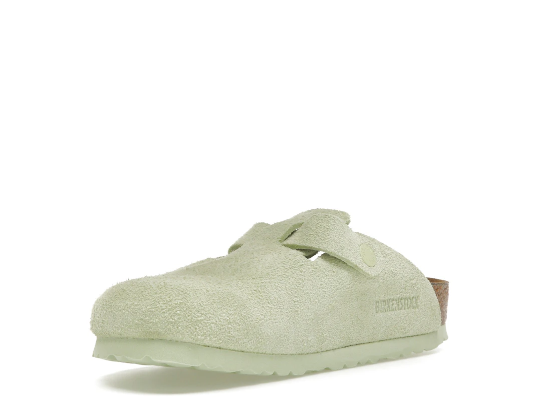 Birkenstock Boston Suede Faded Lime
