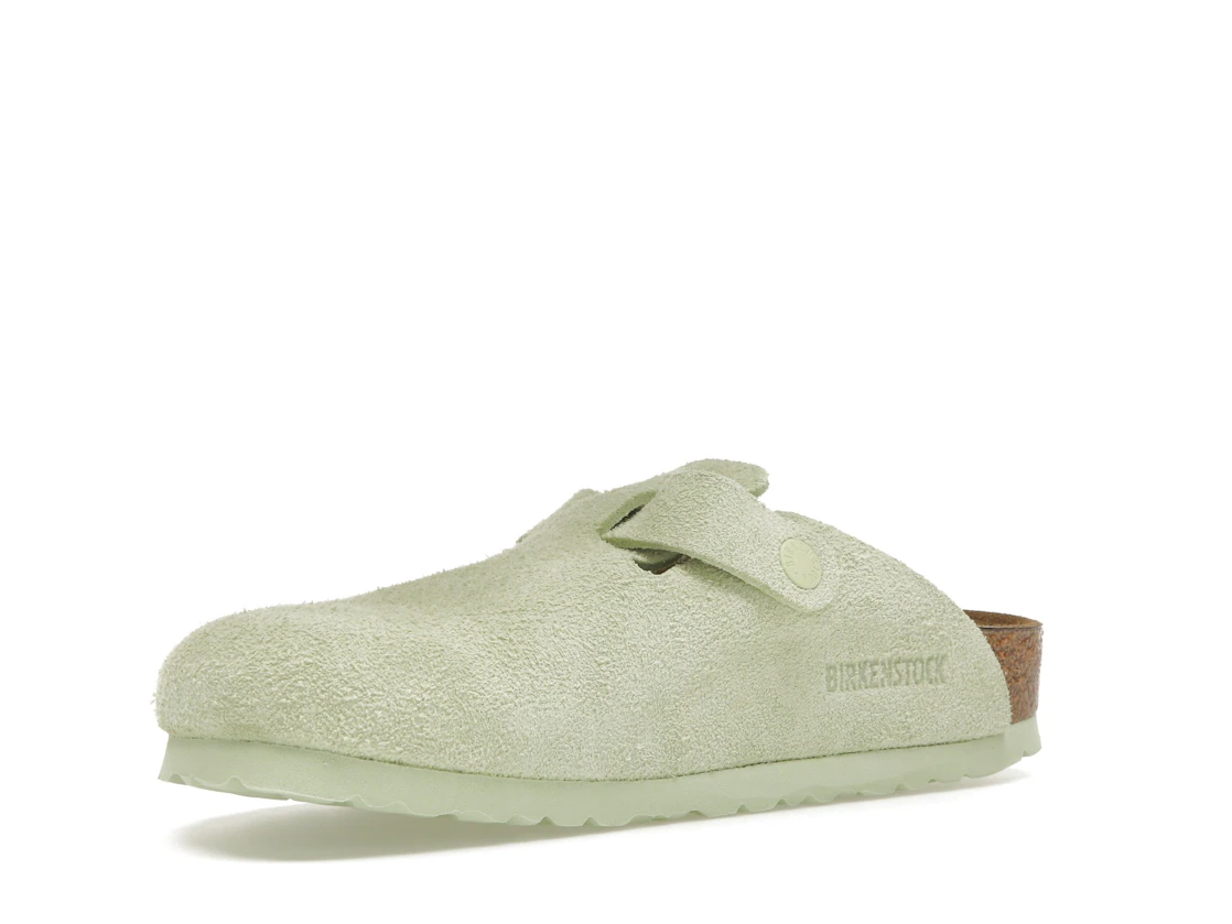 Birkenstock Boston Suede Faded Lime