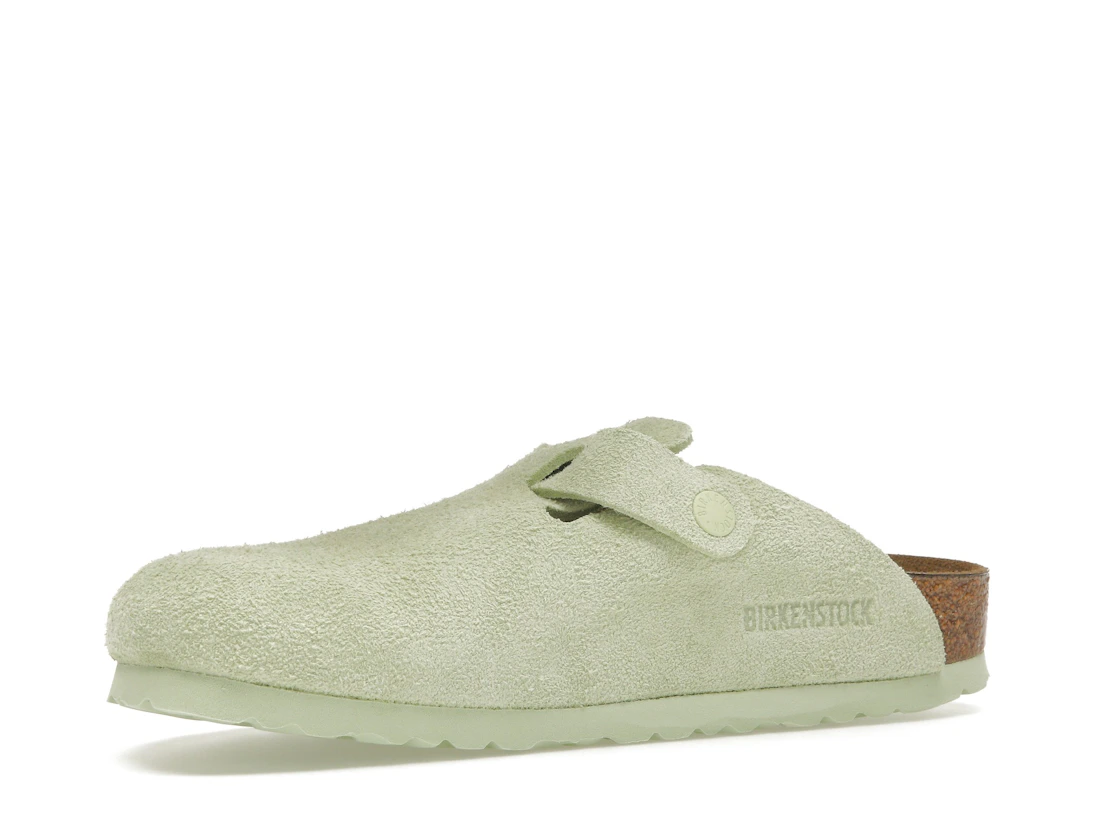 Birkenstock Boston Suede Faded Lime
