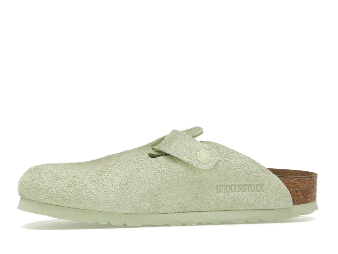 Birkenstock Boston Suede Faded Lime