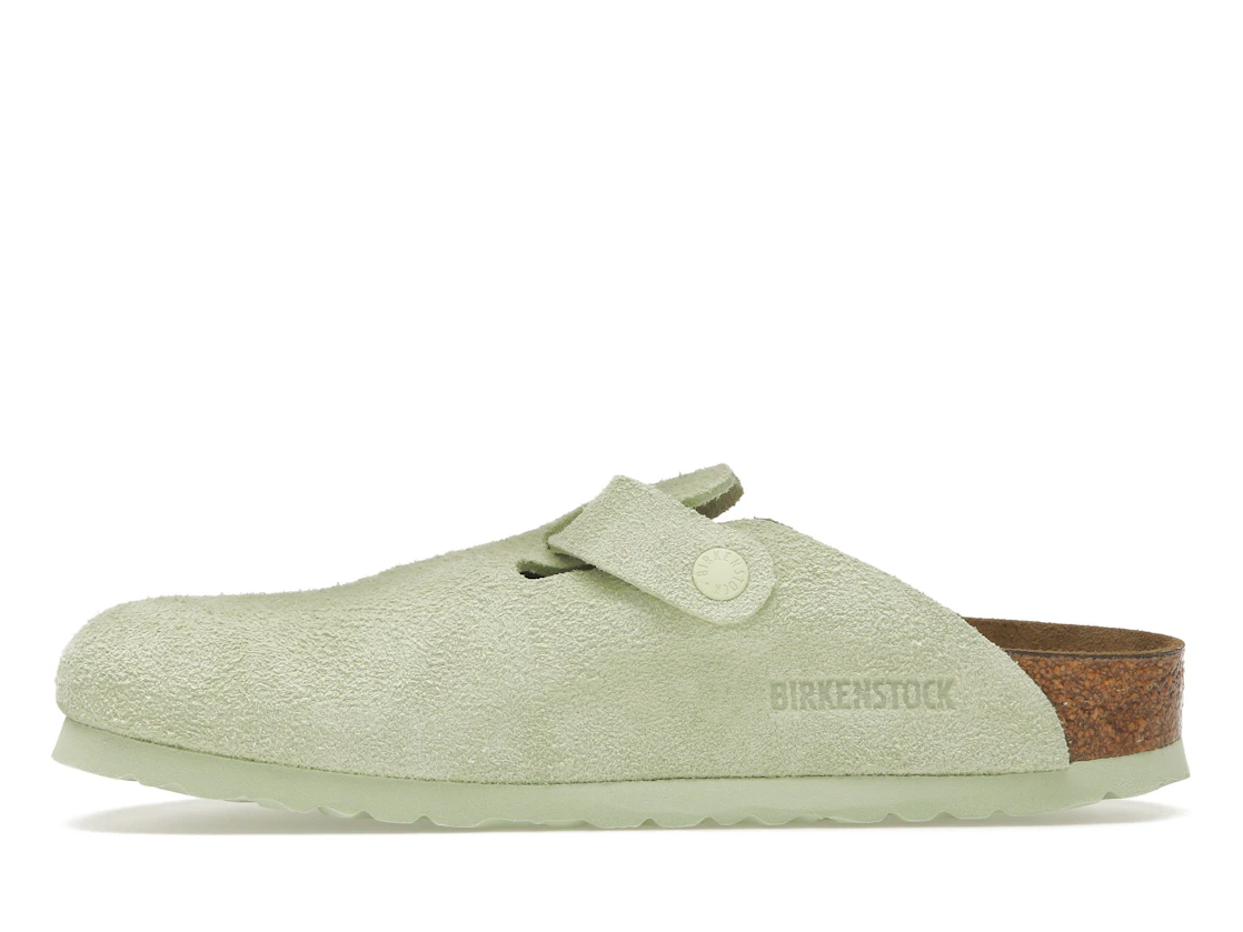 Birkenstock Boston Suede Faded Lime