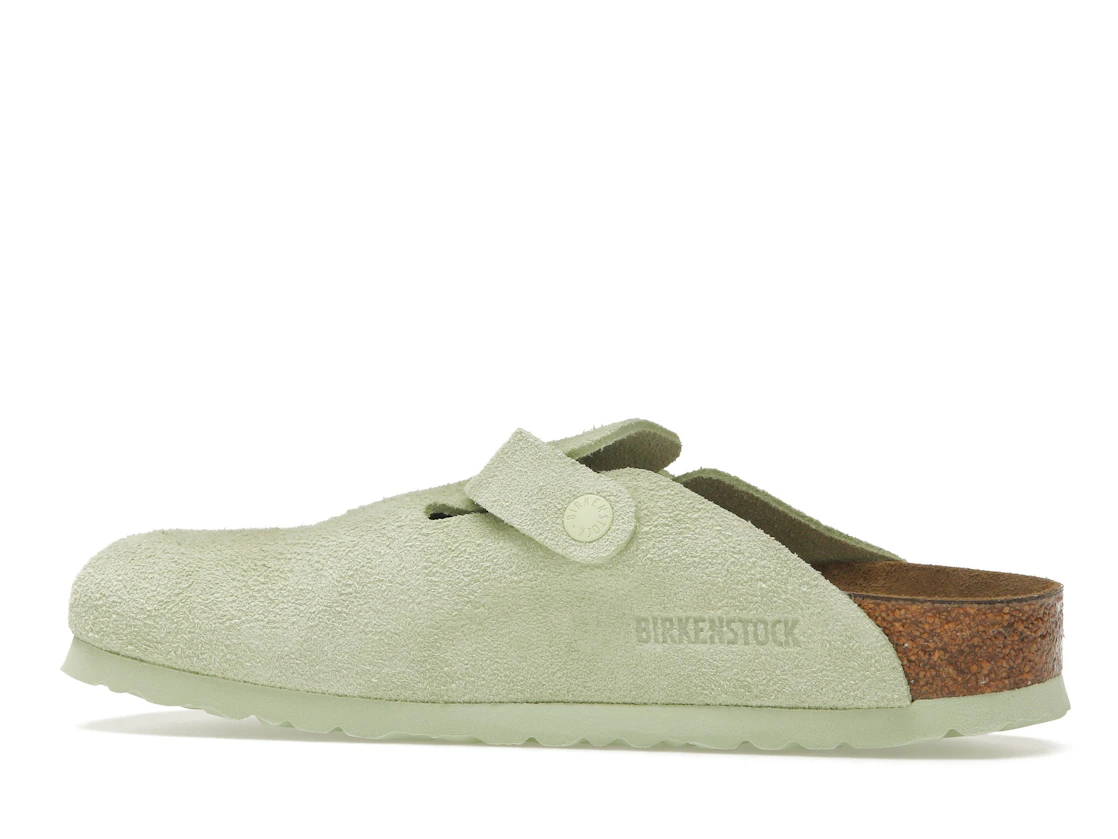 Birkenstock Boston Suede Faded Lime