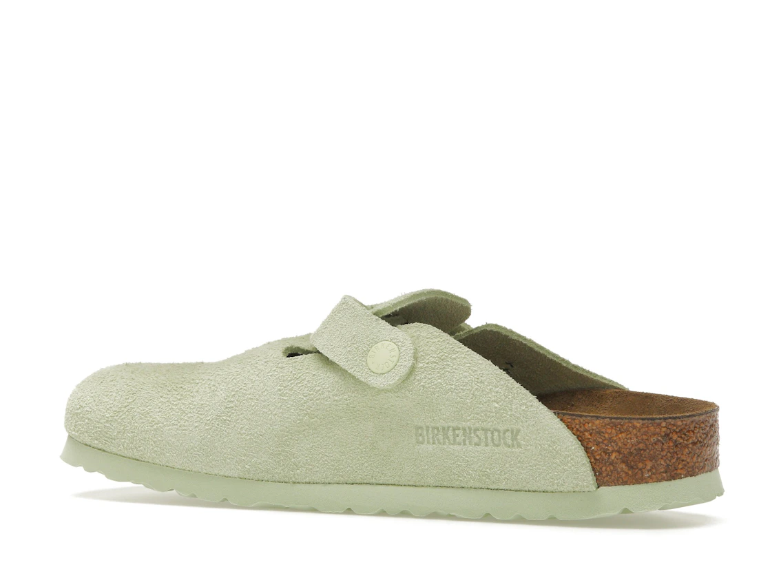 Birkenstock Boston Suede Faded Lime