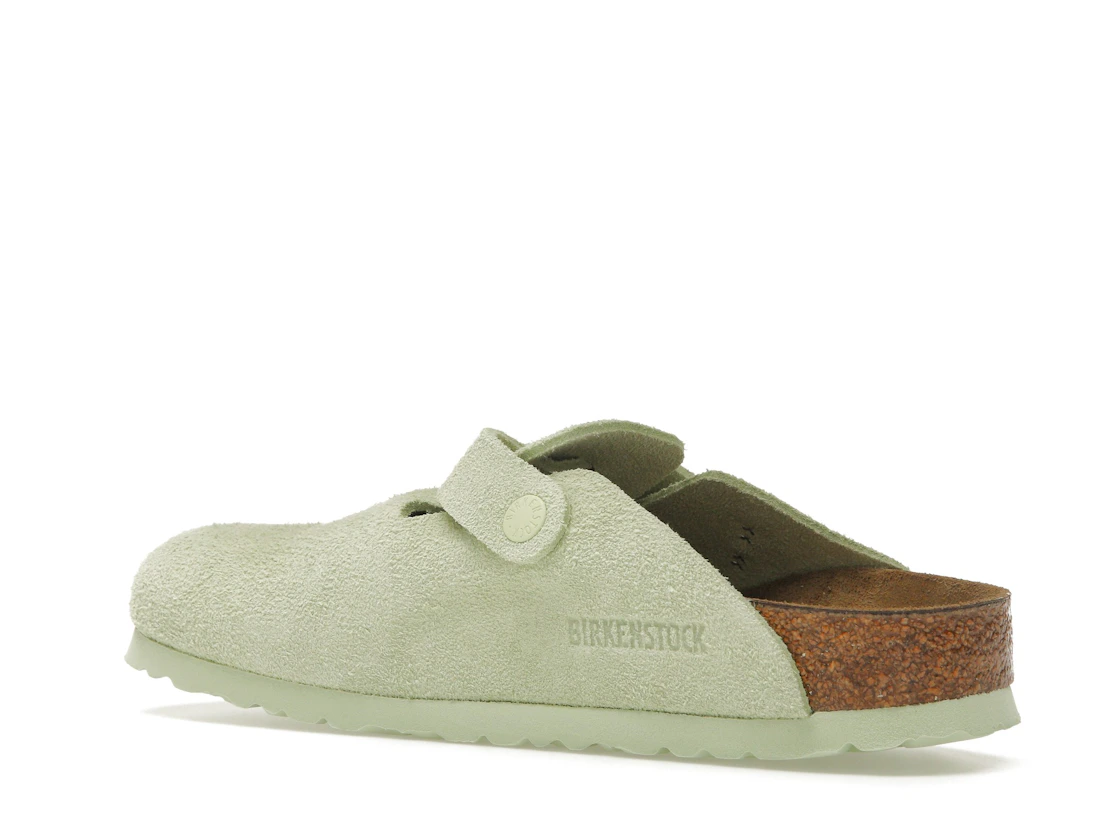 Birkenstock Boston Suede Faded Lime