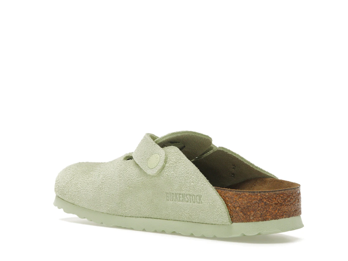 Birkenstock Boston Suede Faded Lime