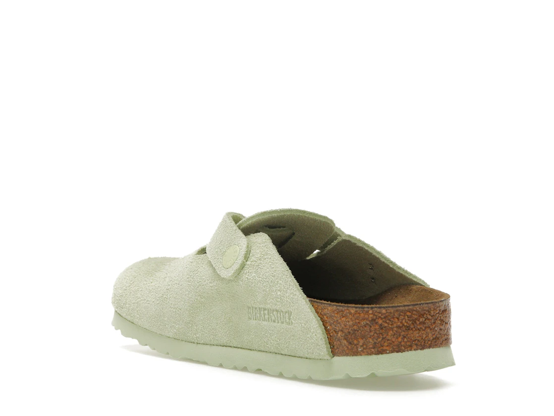 Birkenstock Boston Suede Faded Lime