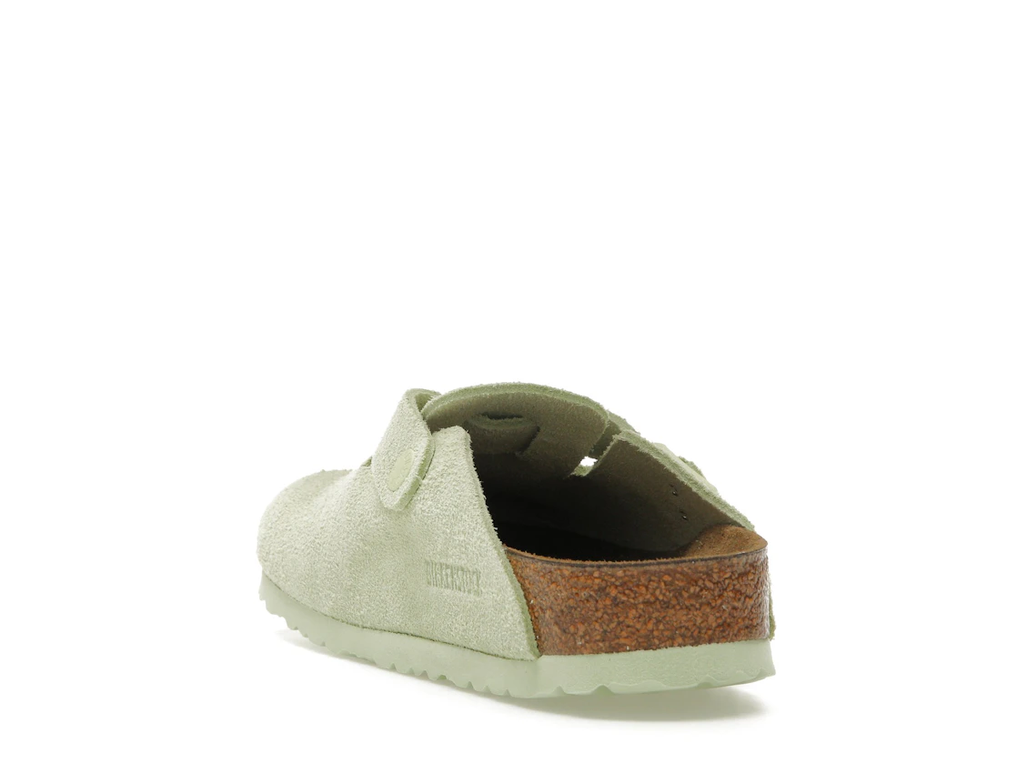 Birkenstock Boston Suede Faded Lime