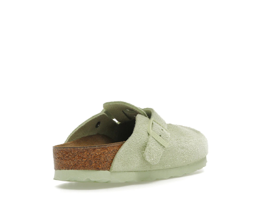 Birkenstock Boston Suede Faded Lime