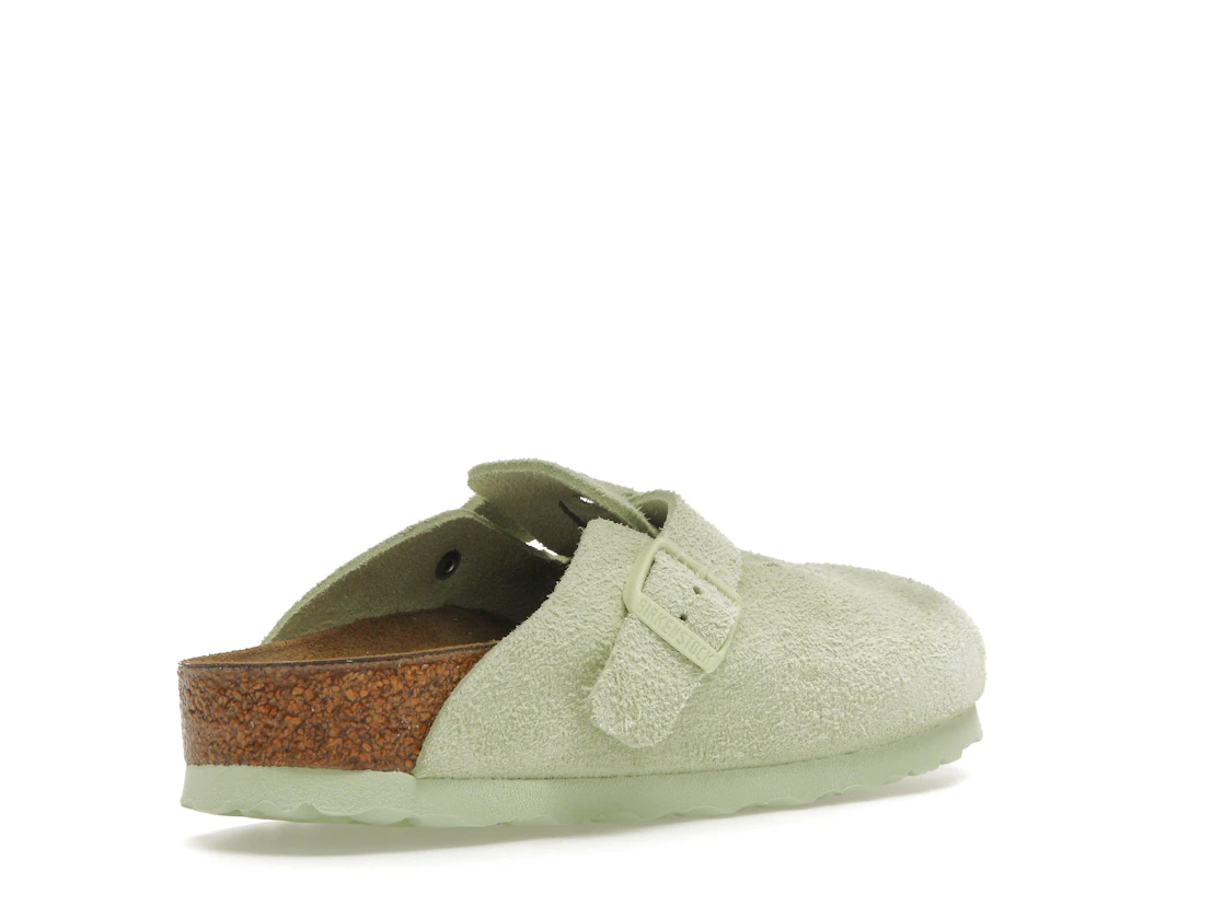 Birkenstock Boston Suede Faded Lime