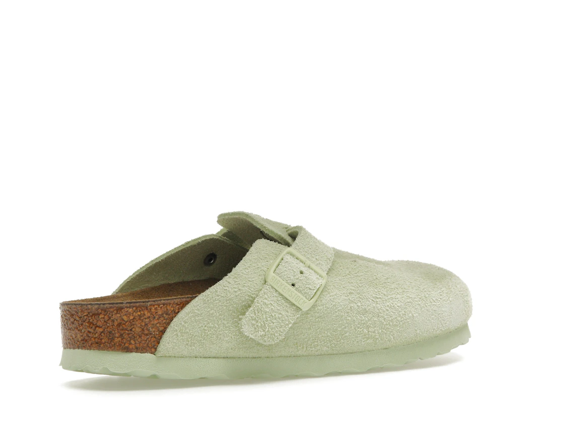 Birkenstock Boston Suede Faded Lime
