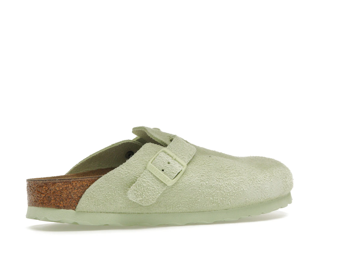 Birkenstock Boston Suede Faded Lime
