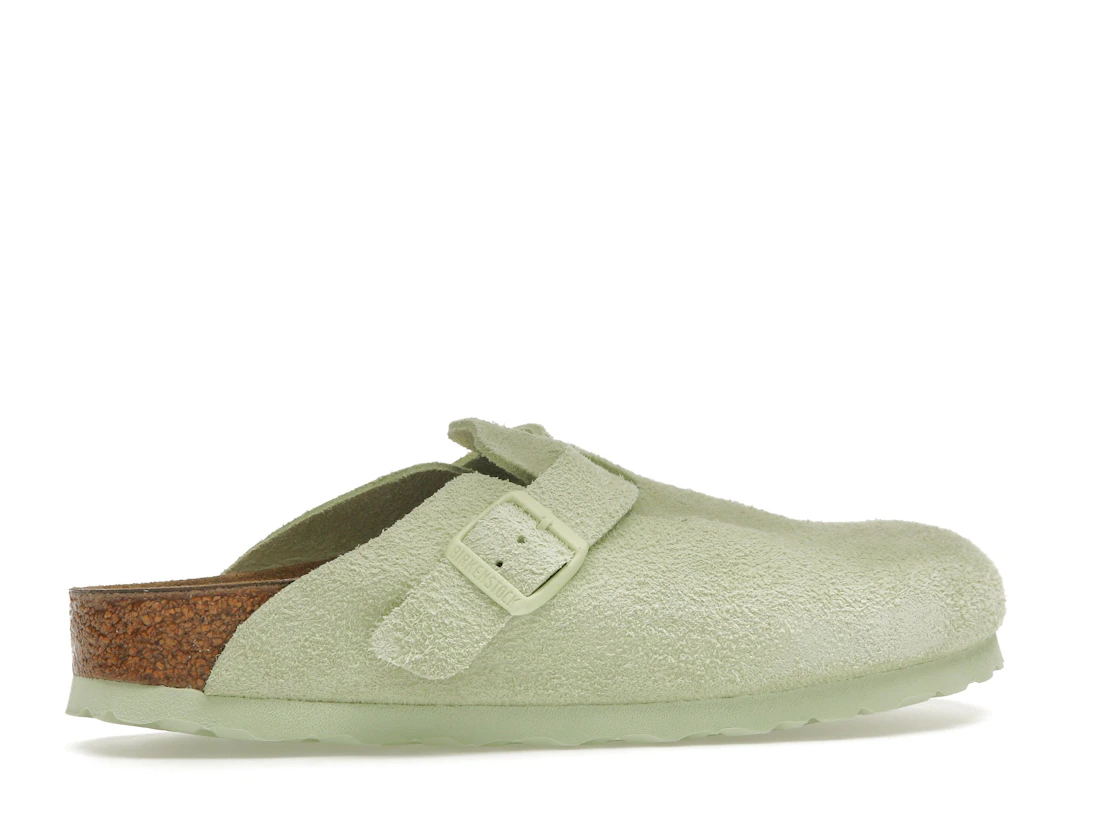 Birkenstock Boston Suede Faded Lime