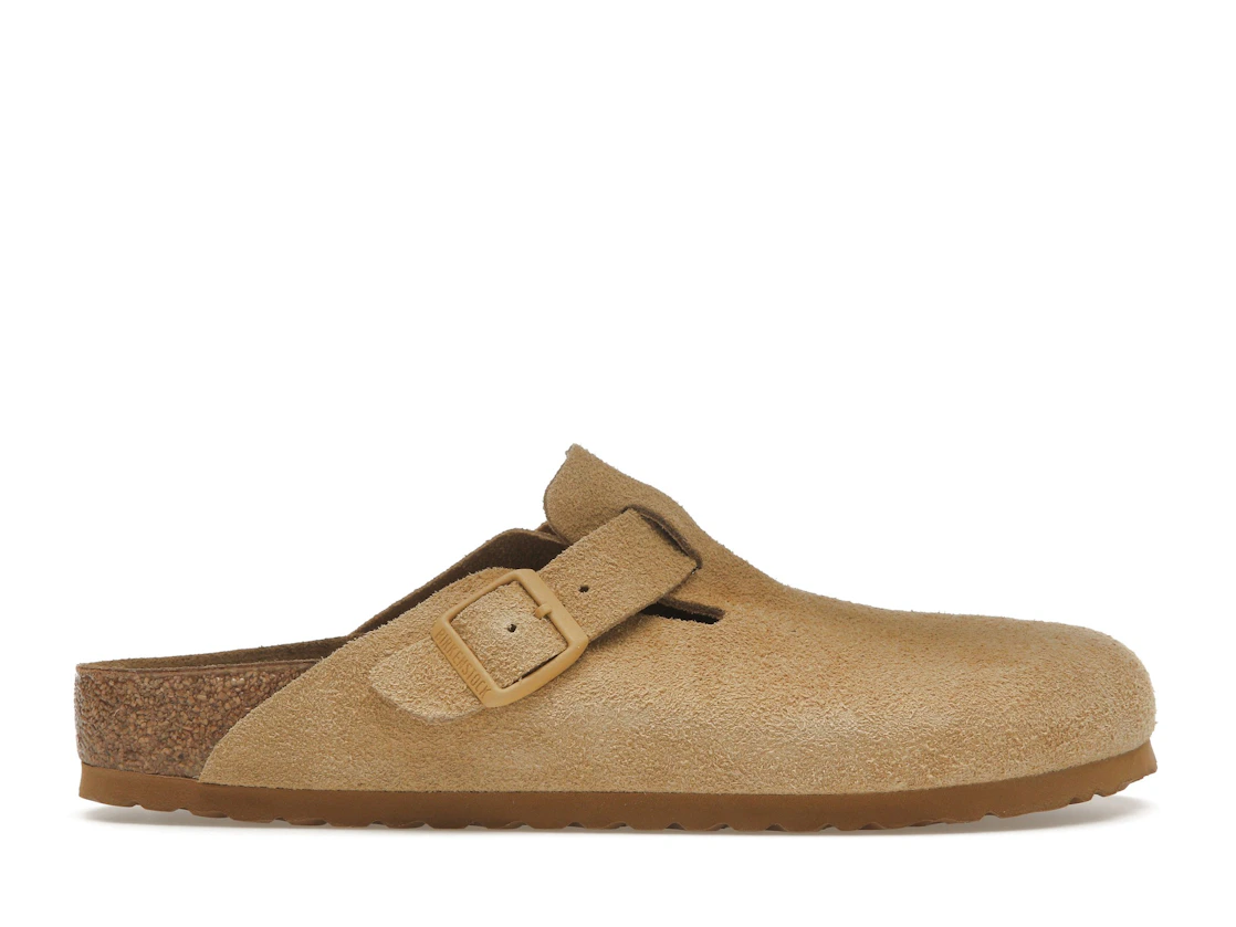 Birkenstock Boston Suede Latte Cream (Cream Outsole)