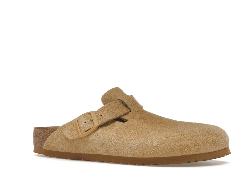 Birkenstock Boston Suede Latte Cream (Cream Outsole)