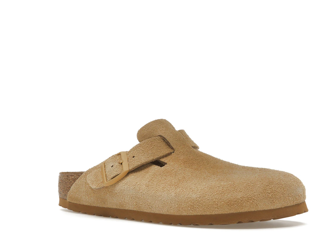 Birkenstock Boston Suede Latte Cream (Cream Outsole)