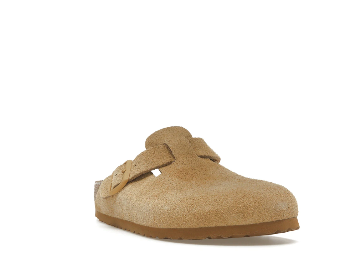 Birkenstock Boston Suede Latte Cream (Cream Outsole)