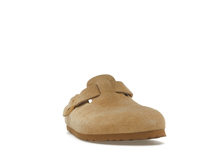 Birkenstock Boston Suede Latte Cream (Cream Outsole)