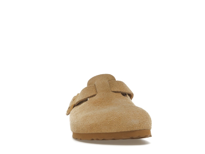 Birkenstock Boston Suede Latte Cream (Cream Outsole)