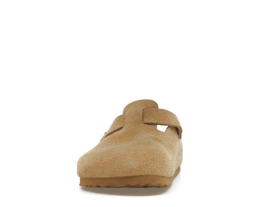 Birkenstock Boston Suede Latte Cream (Cream Outsole)