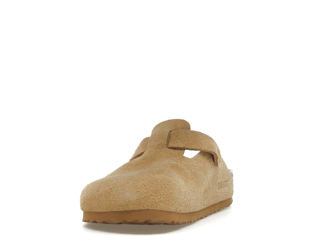 Birkenstock Boston Suede Latte Cream (Cream Outsole)