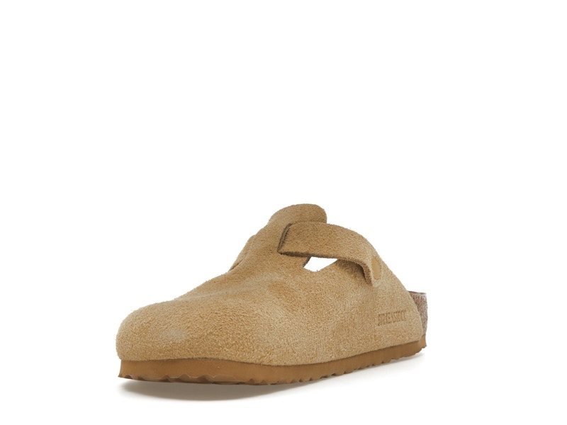 Birkenstock Boston Suede Latte Cream (Cream Outsole)