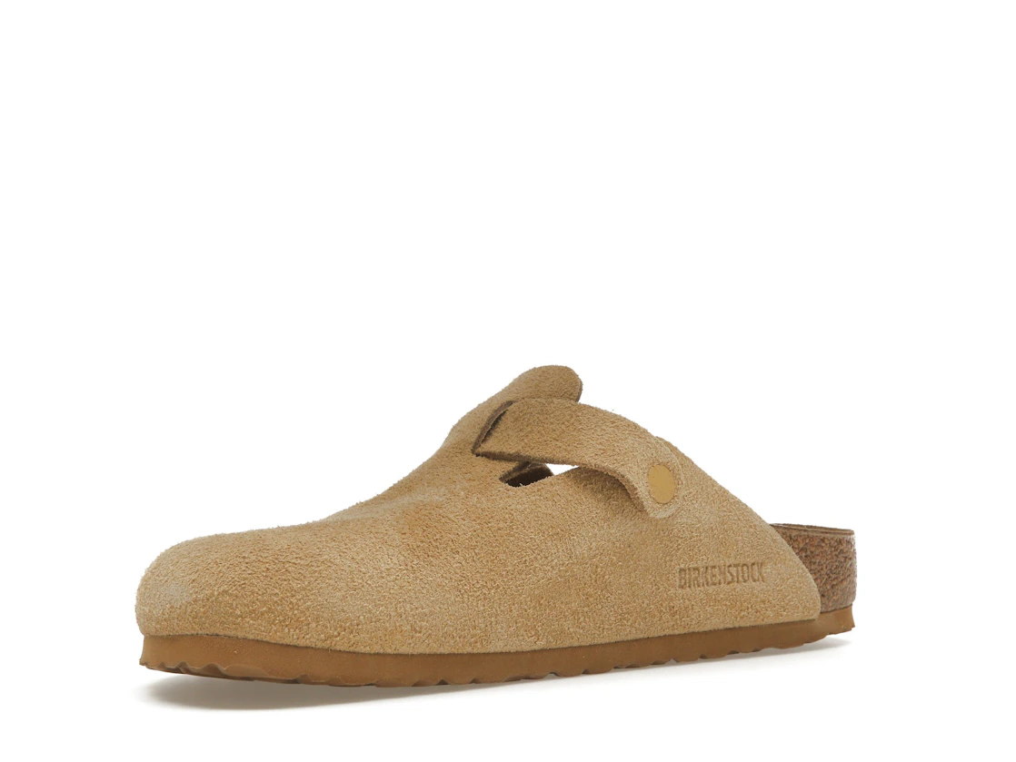 Birkenstock Boston Suede Latte Cream (Cream Outsole)