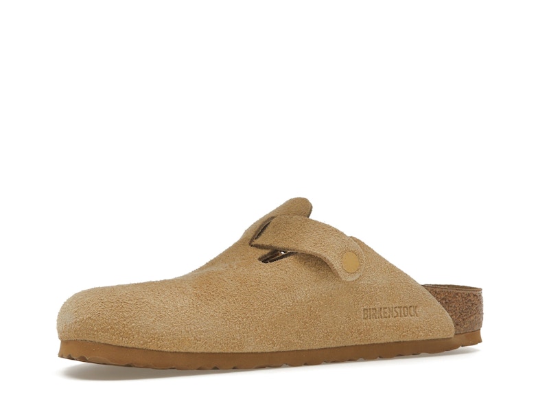 Birkenstock Boston Suede Latte Cream (Cream Outsole)