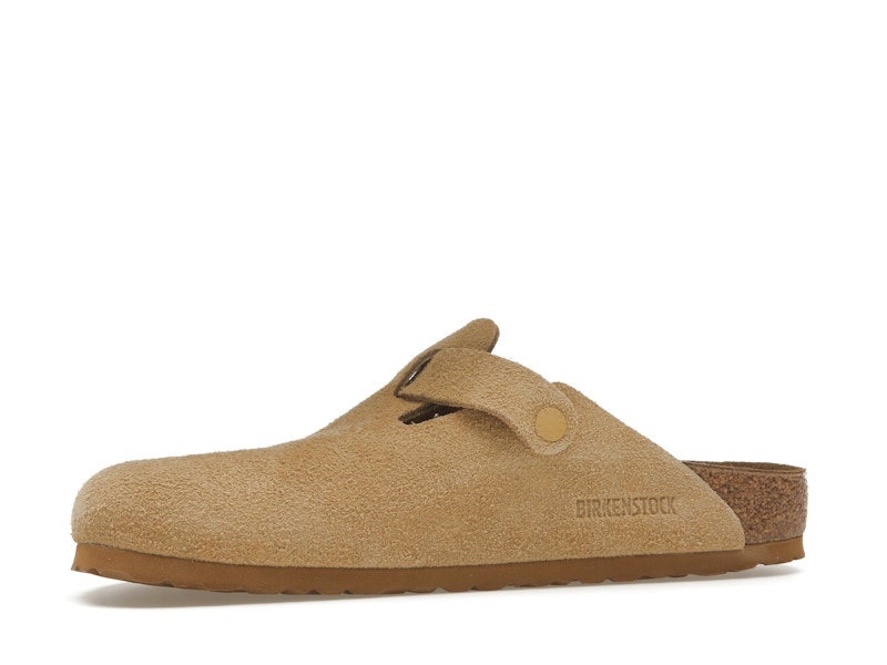 Birkenstock Boston Suede Latte Cream (Cream Outsole)