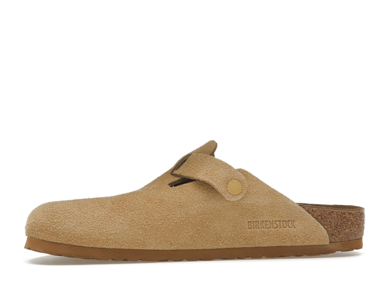 Birkenstock Boston Suede Latte Cream (Cream Outsole)