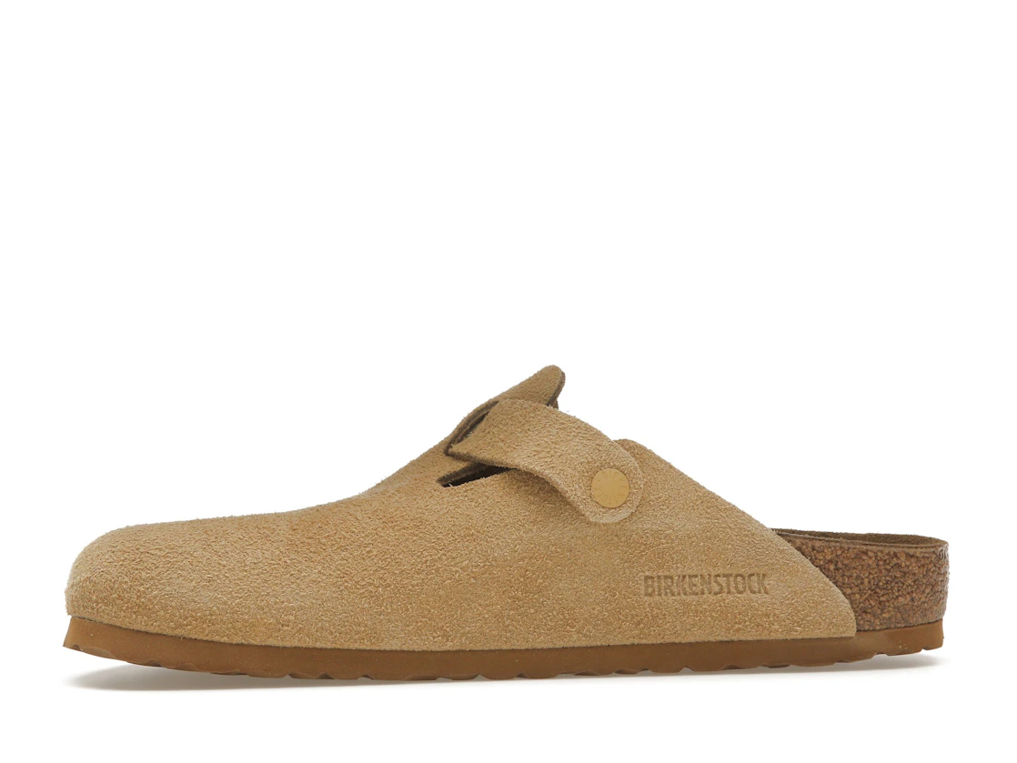 Birkenstock Boston Suede Latte Cream (Cream Outsole)