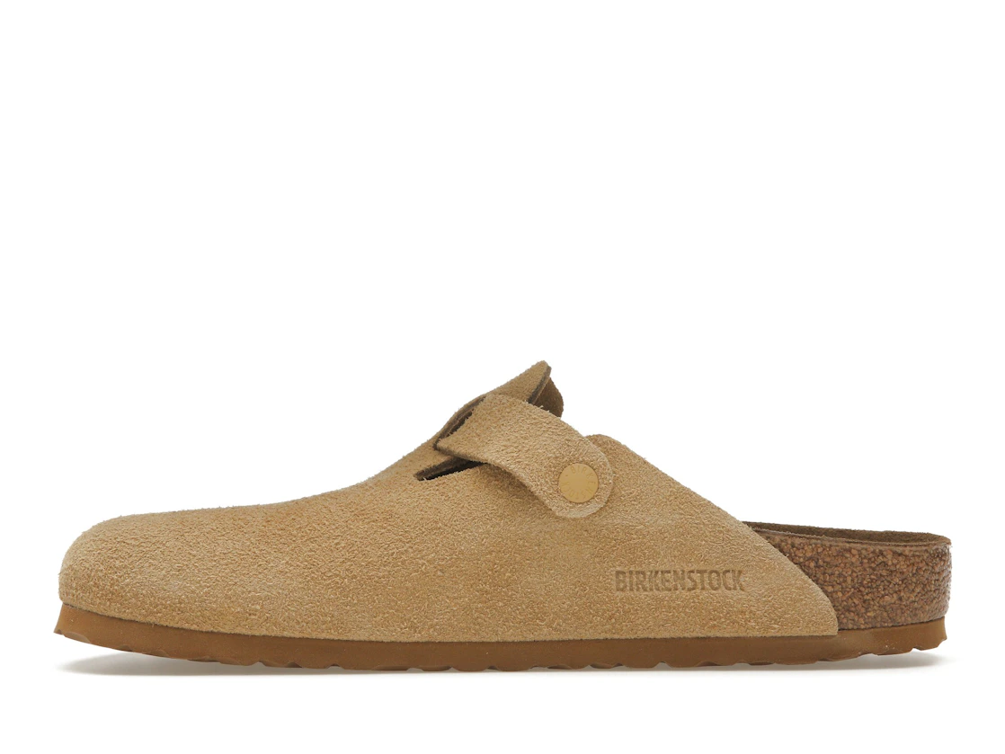 Birkenstock Boston Suede Latte Cream (Cream Outsole)