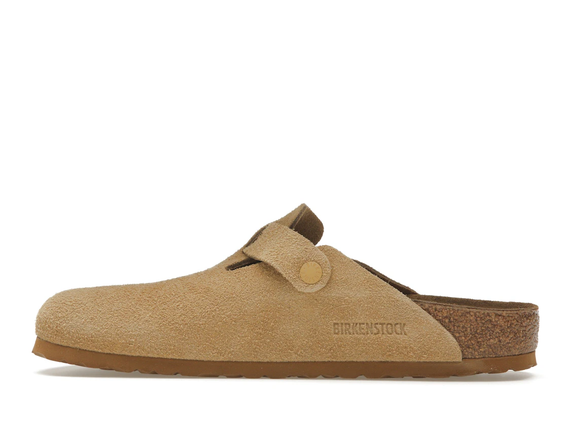 Birkenstock Boston Suede Latte Cream (Cream Outsole)