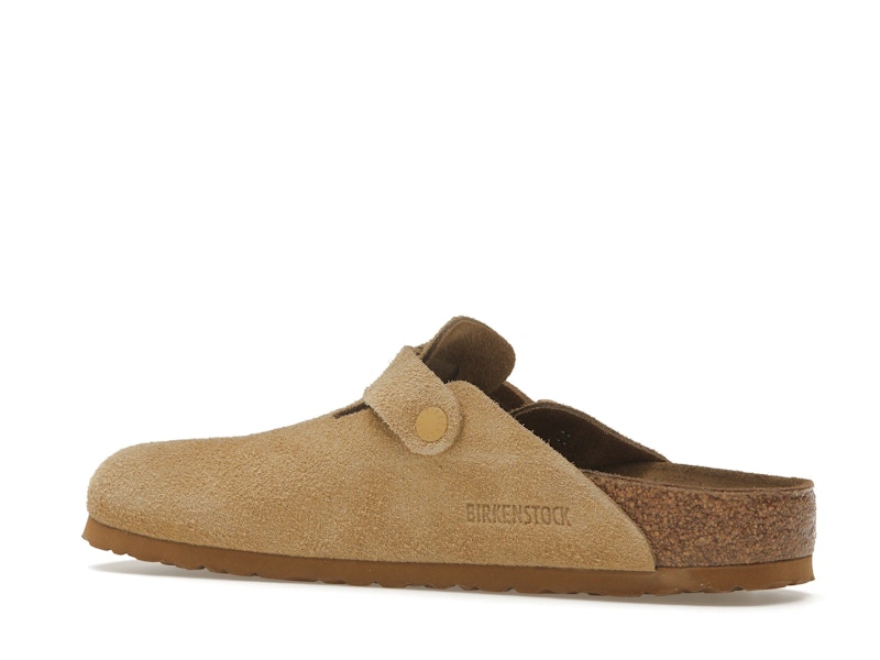 Birkenstock Boston Suede Latte Cream (Cream Outsole)