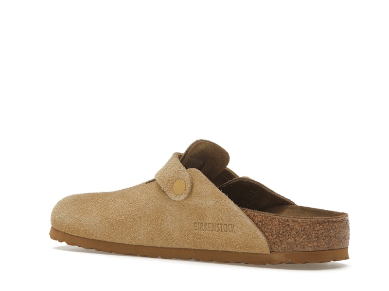 Birkenstock Boston Suede Latte Cream (Cream Outsole)