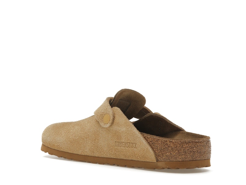 Birkenstock Boston Suede Latte Cream (Cream Outsole)