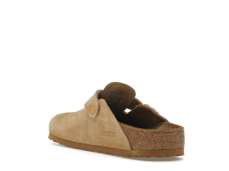 Birkenstock Boston Suede Latte Cream (Cream Outsole)