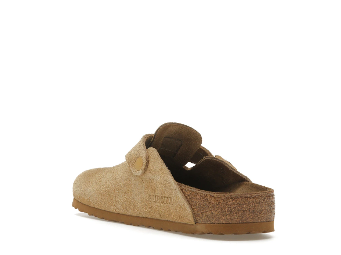 Birkenstock Boston Suede Latte Cream (Cream Outsole)