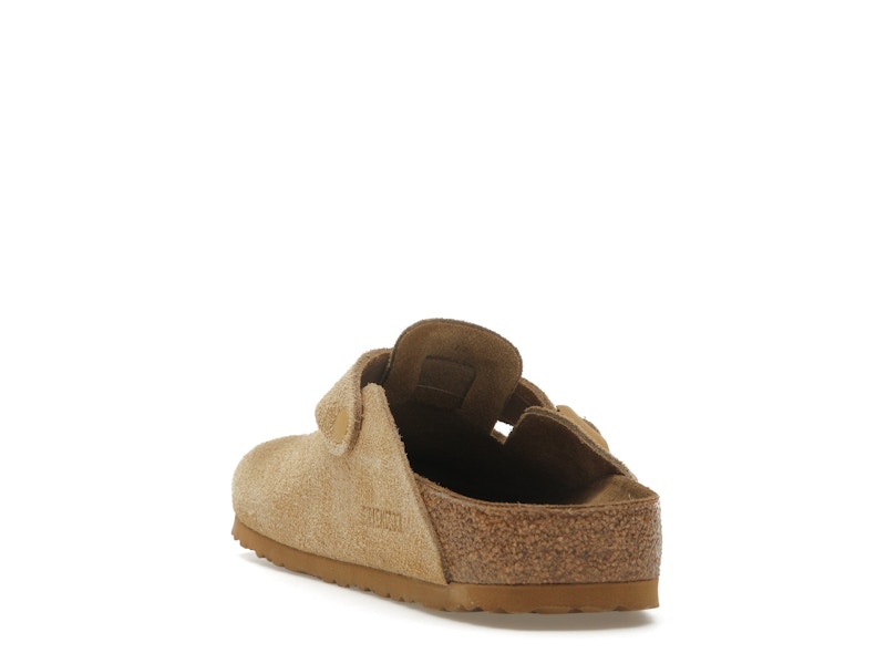 Birkenstock Boston Suede Latte Cream (Cream Outsole)