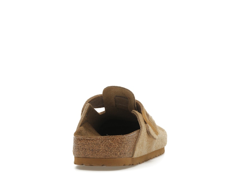 Birkenstock Boston Suede Latte Cream (Cream Outsole)
