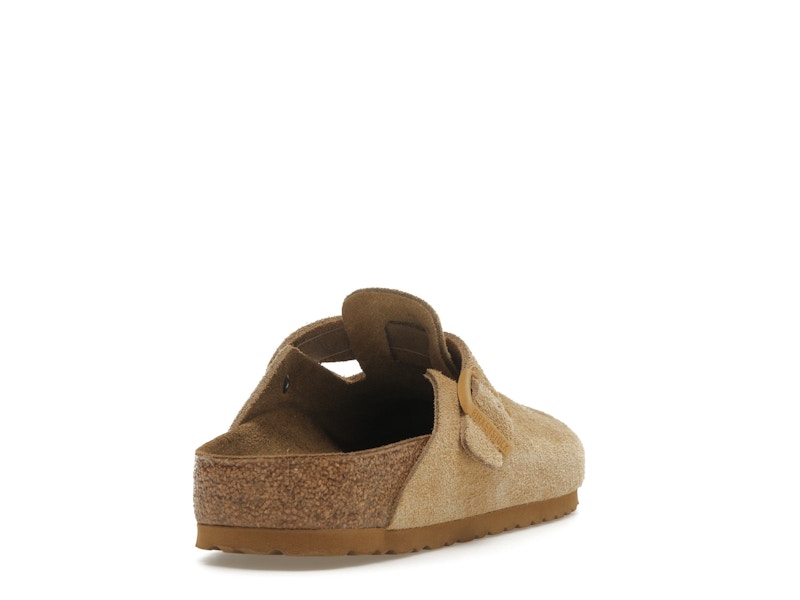 Birkenstock Boston Suede Latte Cream (Cream Outsole)