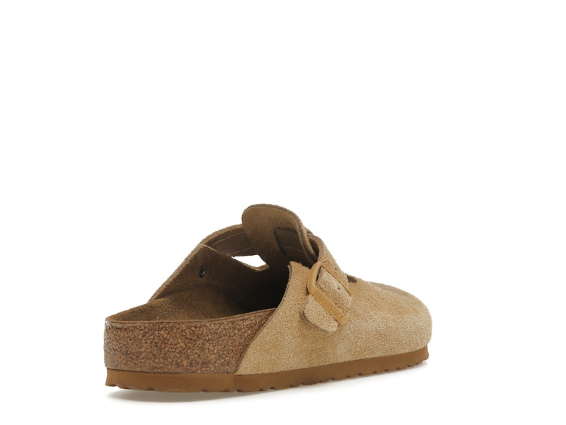 Birkenstock Boston Suede Latte Cream (Cream Outsole)