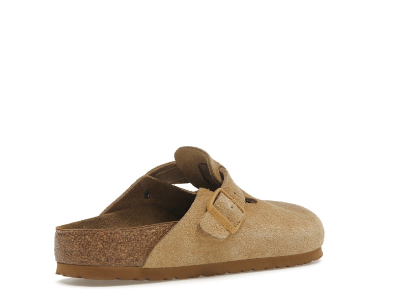 Birkenstock Boston Suede Latte Cream (Cream Outsole)